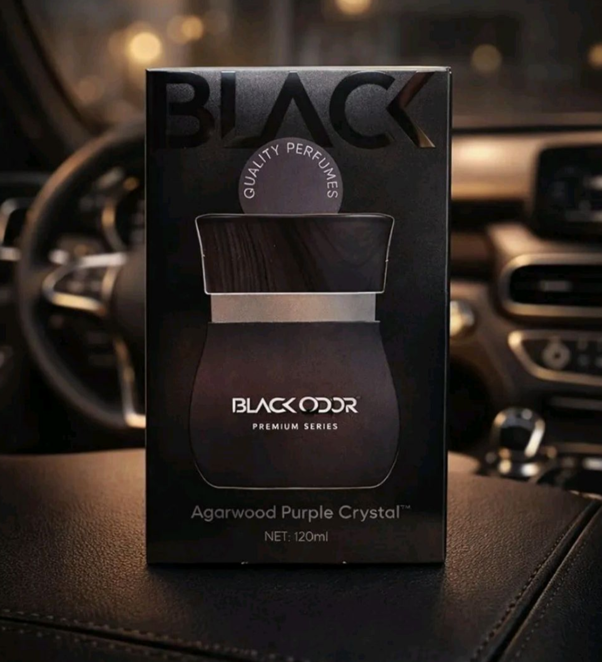 BLACK ODOR Premium and Luxury Car Perfume Car Interior Deodoriser BO-41 Agarwood Purple Crsytal