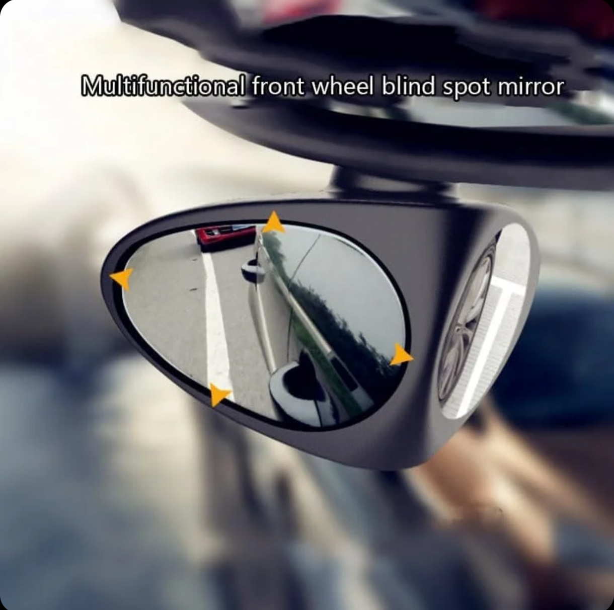 2Pcs Car Rearview Mirror 360° Rotation Two Sided Blind Spot Mirror