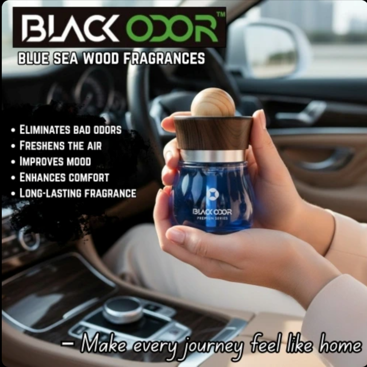 Black Odor BO-41 Premium Series Car Air Freshener