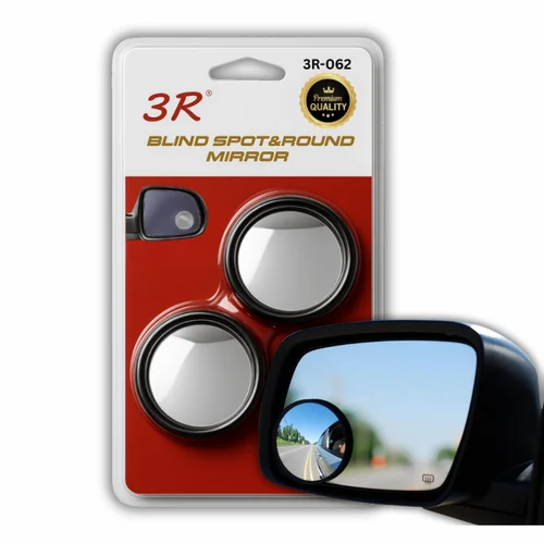 3R Blind Spot Mirrors HD Glass Car Safety Convex Rear View, Wide Angle Adjustable Mirror