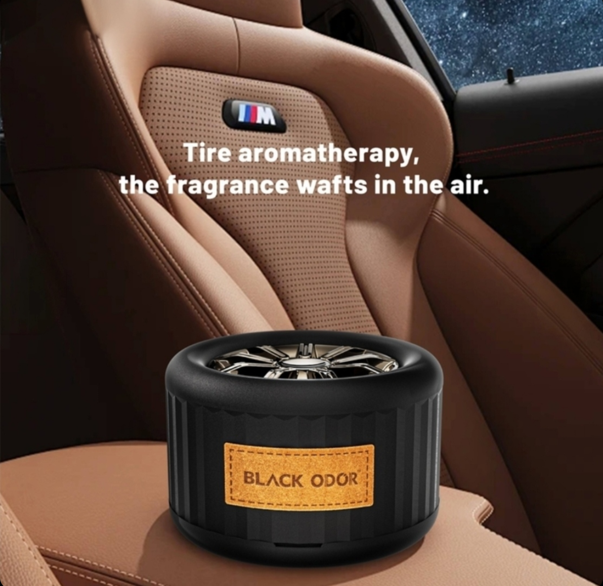 Black Odor Solid Tire Car Gel Air Freshener Aromatherapy Perfume for Fresh & Stylish Car Interior