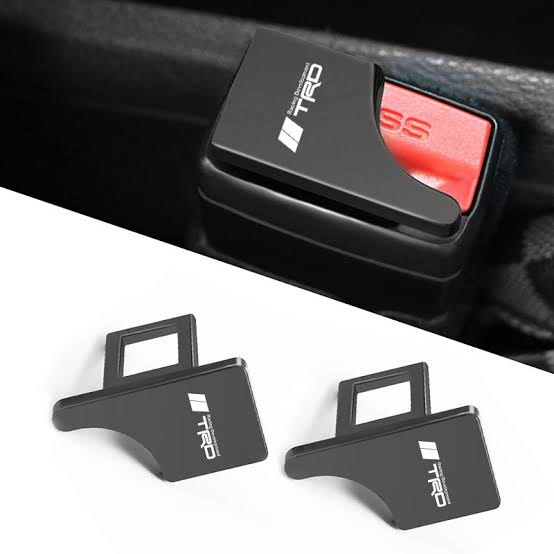 TRD Car Safety Seat Belt Buckle Clip Metal Hard Plug Alarm Stopper Accessories