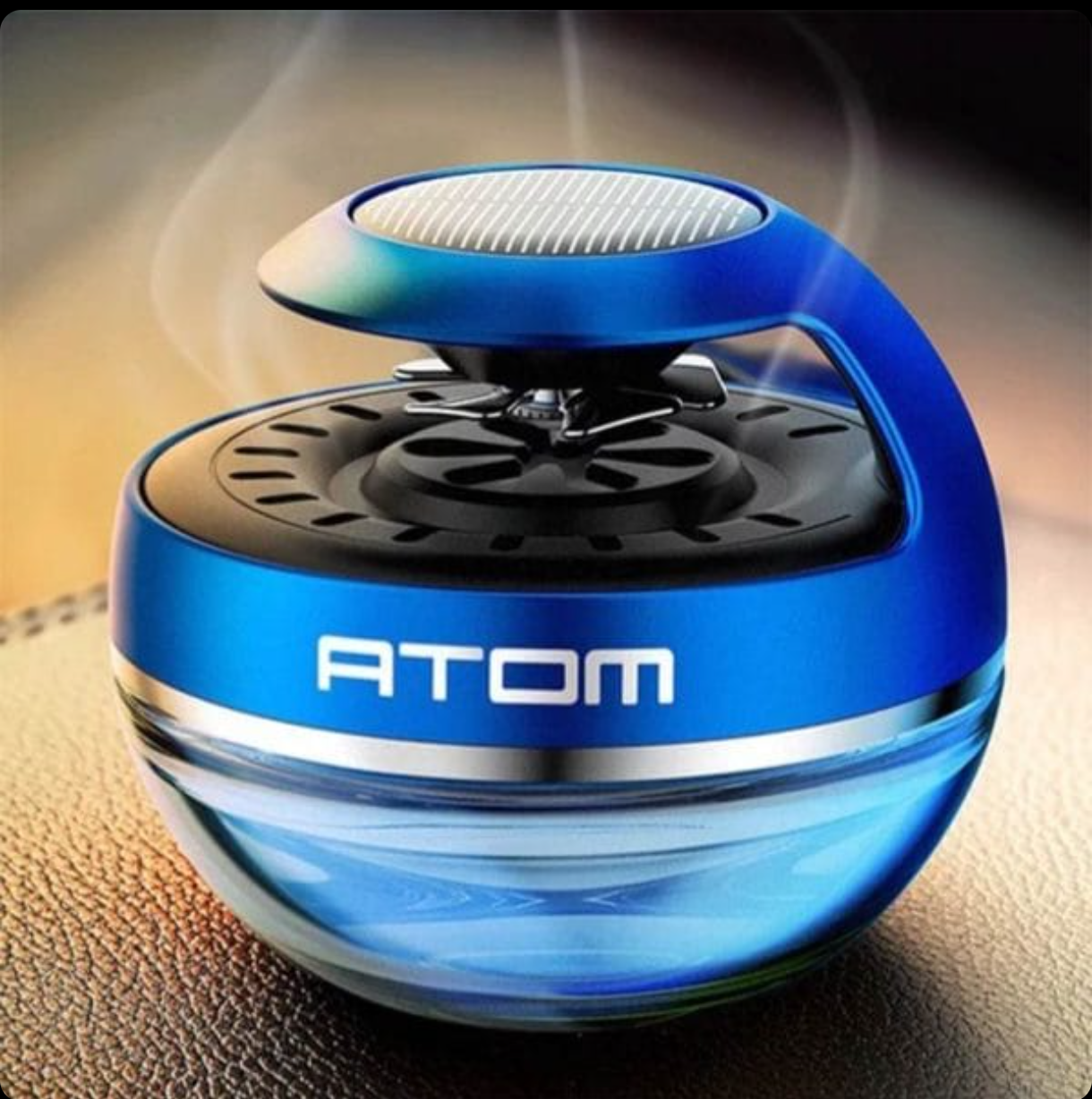 Atom Solar Car Perfume – Eco-Friendly Air Freshener with Solar Fan Technology