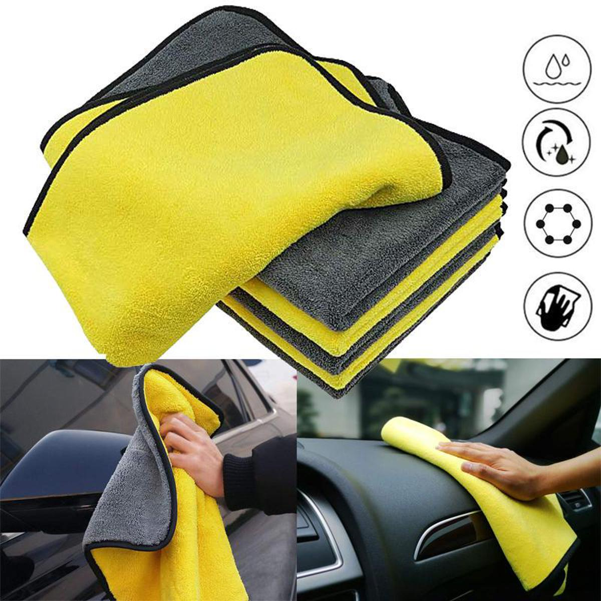 High Quality Micro Fiber Double Layer Towel for Bike/ Car Cleaning - 30*30cm