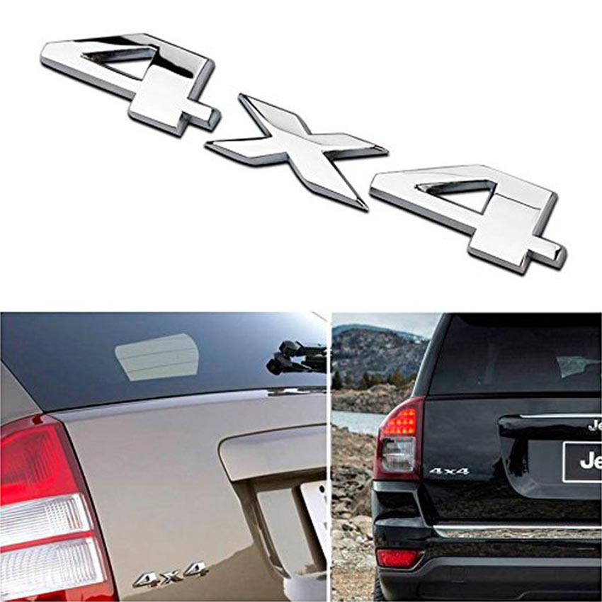 3D 4 X 4 Stickers Chrome Logos Sticker Emblem