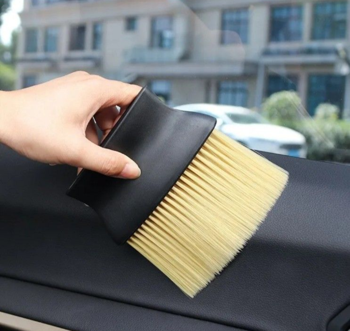 Car Interior Window Slit Seat Gap Air Conditioner Outlet Cleaning Brush Tool Kit